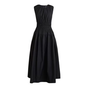 J Crew Black Sleeveless Hyacinth Dress in Cotton Poplin Womens size XXL Midi